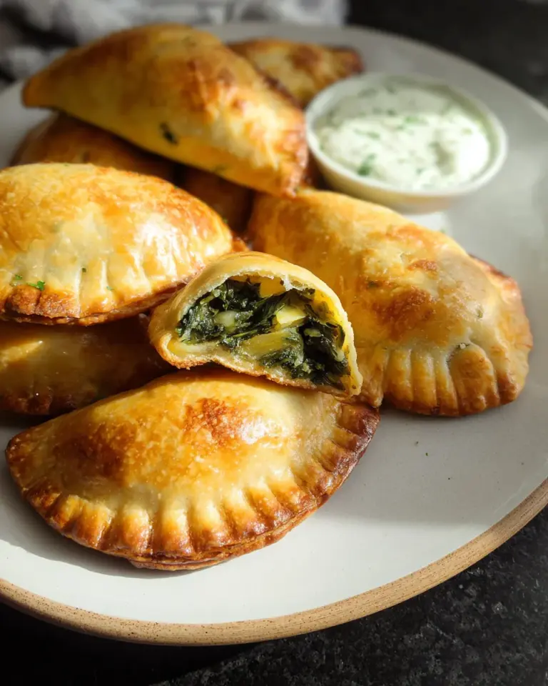 Vegetarische Empanadas mit Spinat-Feta Füllung