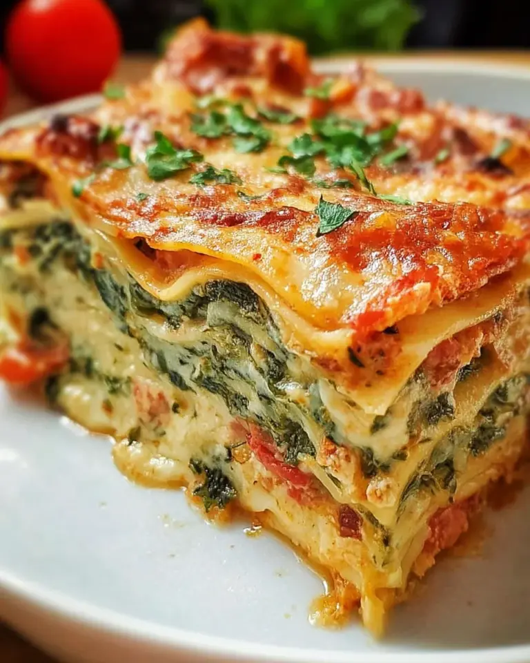 Vegetarische Lasagne mit Spinat und Ricotta