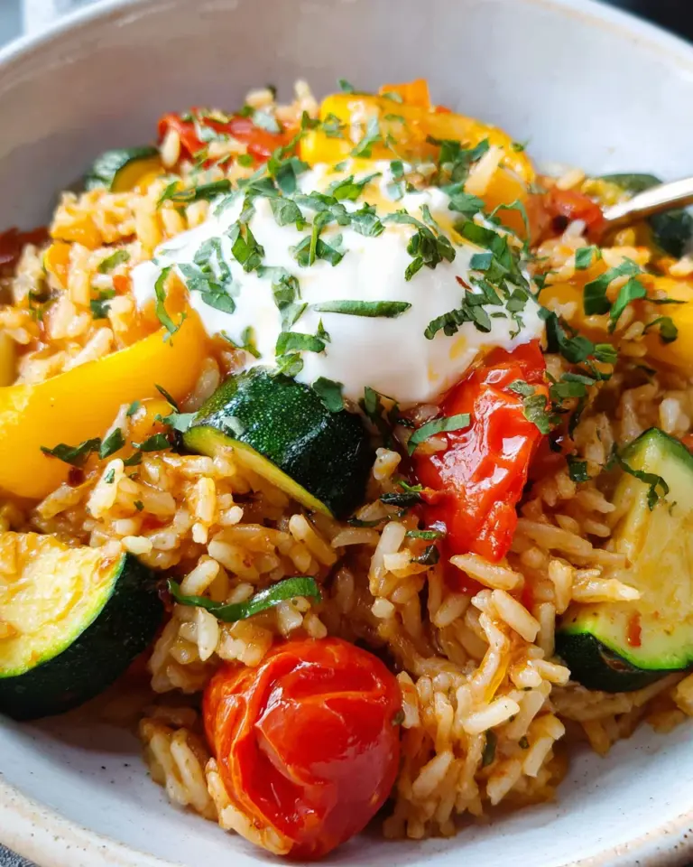 Vegetarische Reispfanne mit Gemüse