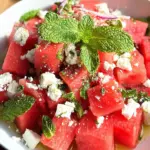 Wassermelonen-Feta-Salat mit Minze