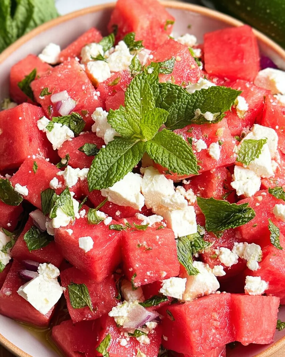 Wassermelonen-Feta-Salat