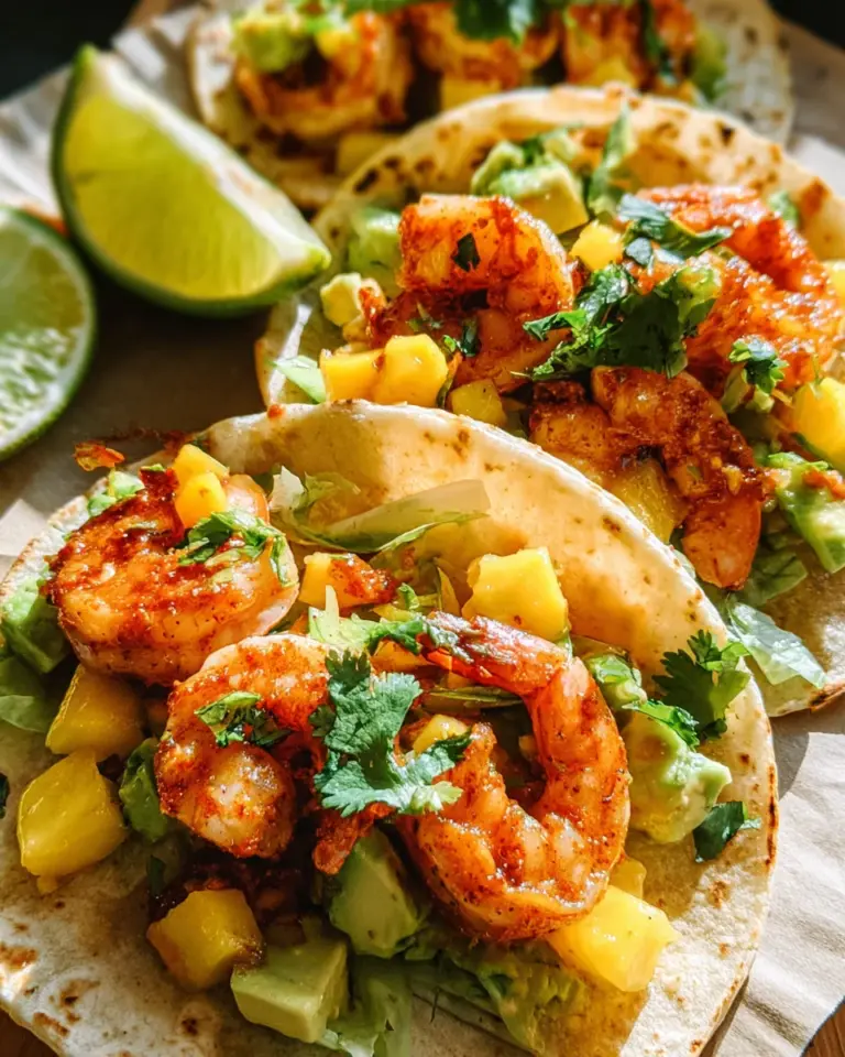 Garnelen Tacos mit Mango-Avocado-Salsa