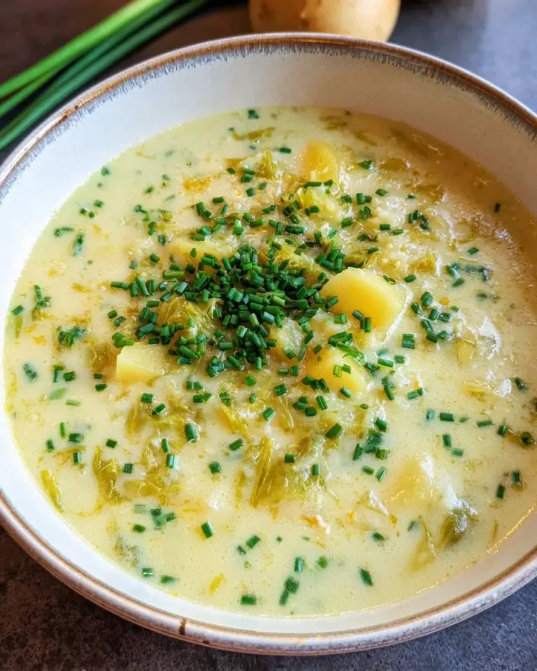 Käse-Lauch-Suppe mit Kartoffeln