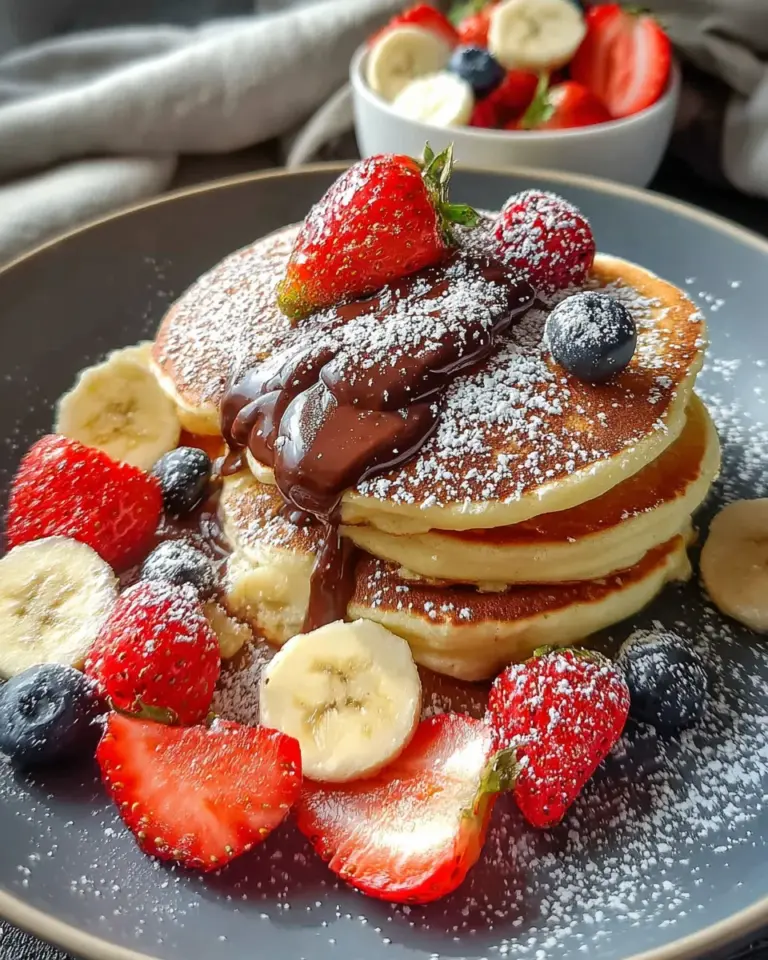 Vergiss schlimme Fluffige Pancakes: 4 Zutaten für Glück!