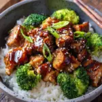Chicken Teriyaki mit Brokkoli und Reis