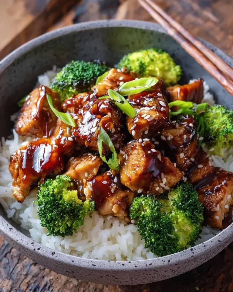 Chicken Teriyaki mit Brokkoli und Reis