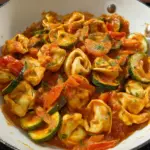 Cremige Tortellini Pfanne mit Gemüse