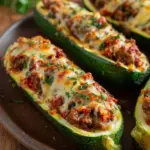 Gefüllte Zucchini Schiffchen