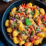 Gnocchi Pfanne mit Hackfleisch und Paprika