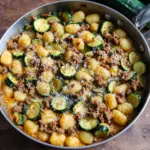 Gnocchi - Zucchini - Pfanne mit Hackfleisch