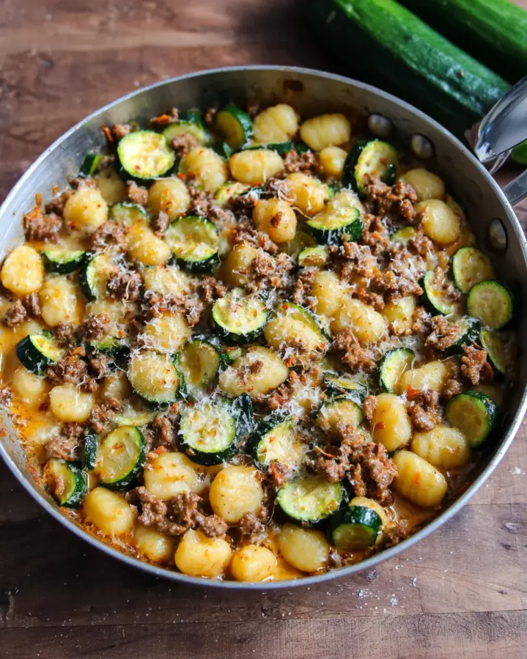 Gnocchi - Zucchini - Pfanne mit Hackfleisch