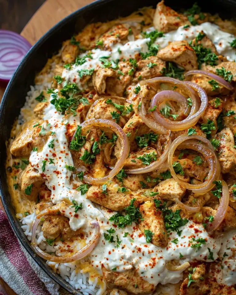 Gyros-Pfanne mit Frischkäse