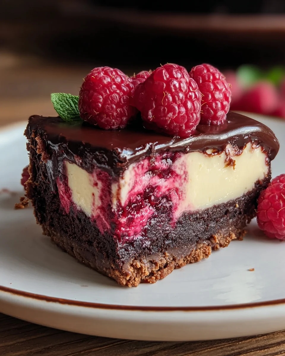 Himbeer-Brownie-Cheesecake: