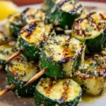 Knoblauch-Butter-Zucchini-Spieße
