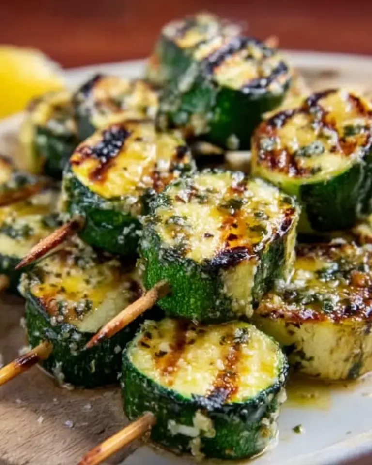 Knoblauch-Butter-Zucchini-Spieße