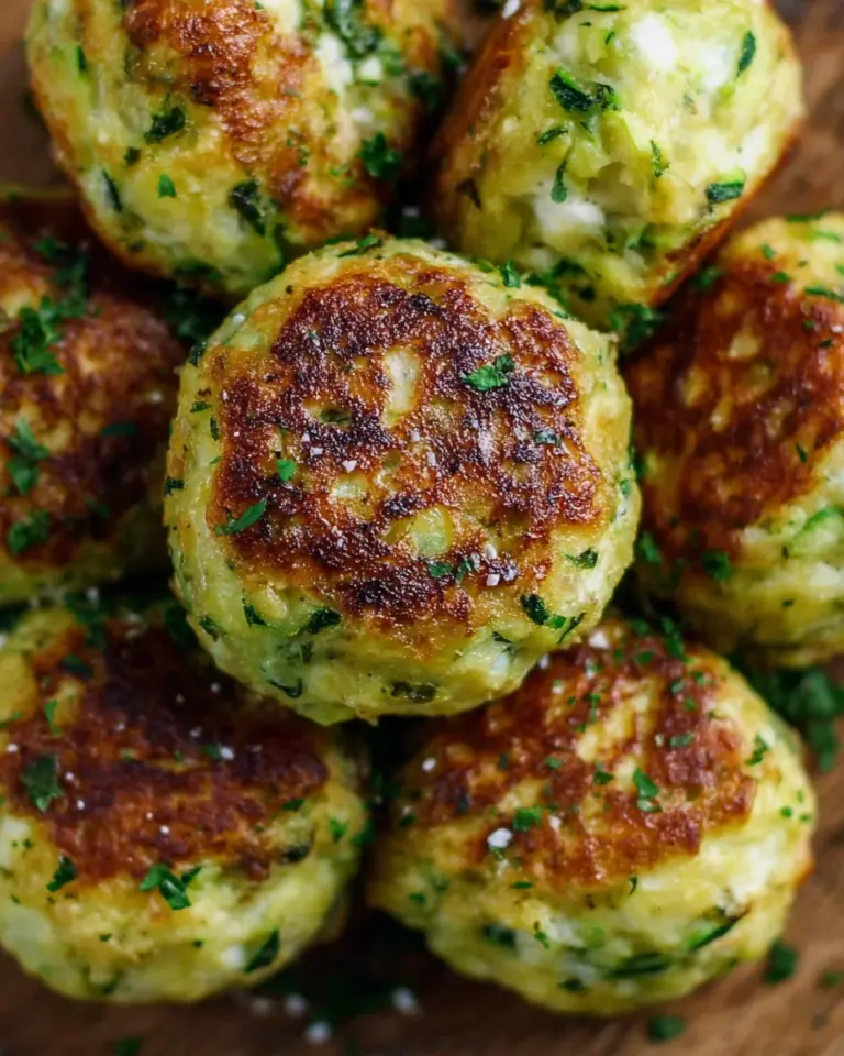 Knusprige Zucchini-Feta-Bällchen