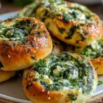 Spinat Hüttenkäse Flagels für gesunde Snacks