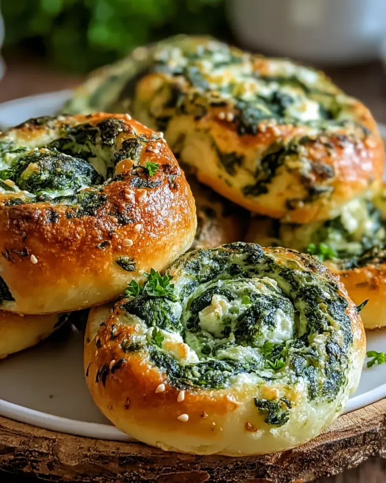 Spinat Hüttenkäse Flagels für gesunde Snacks
