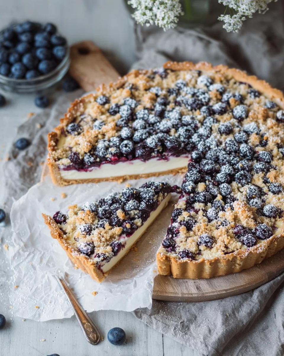 Blaubeer-Tarte mit Vanille-Schmand und Streuseln image 2