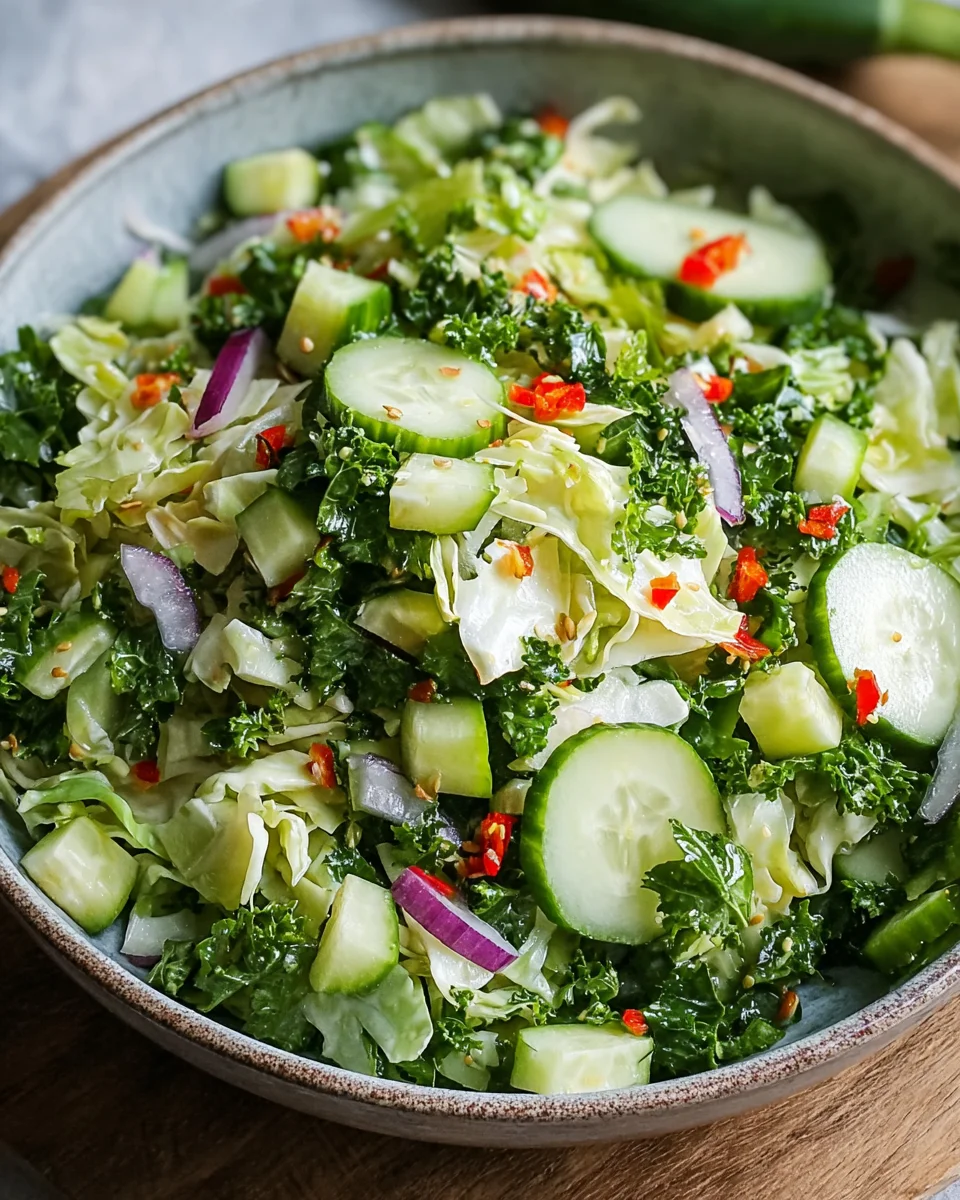 Crispe Kohl- und Gurkensalat: Erfrischend und Schnell Gemacht image 2