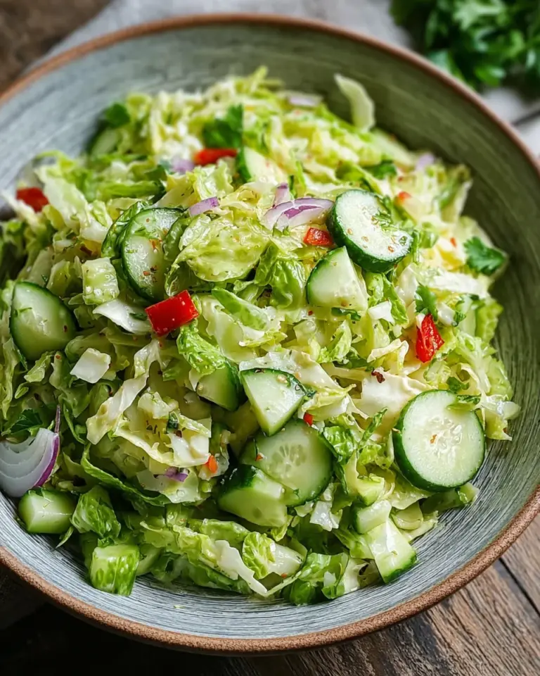 Crispe Kohl- und Gurkensalat: Erfrischend und Schnell Gemacht