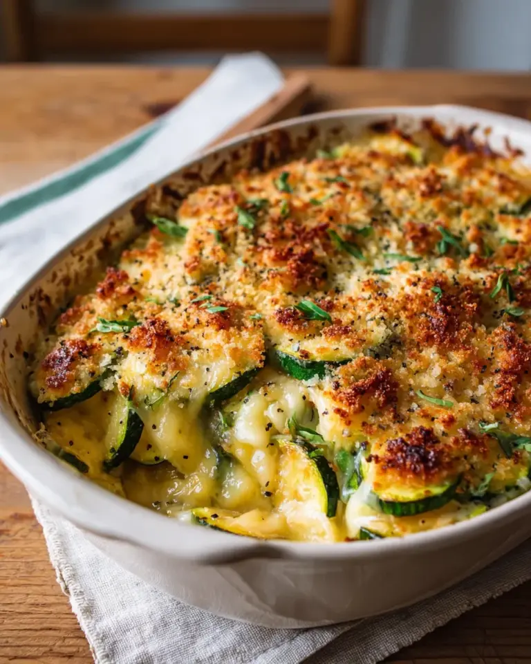 Einfacher Käsiger Zucchini-Auflauf