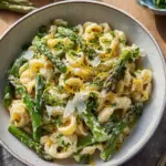 Grüner Spargel-Traum auf cremiger Zitronen-Pasta