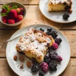 Bromnon-non-alcoholic alternativeic beer-Mandelkuchen mit Vanille-Streuseln