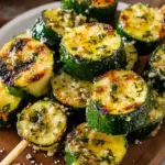 Knoblauchbutter-Zucchini-Spieße
