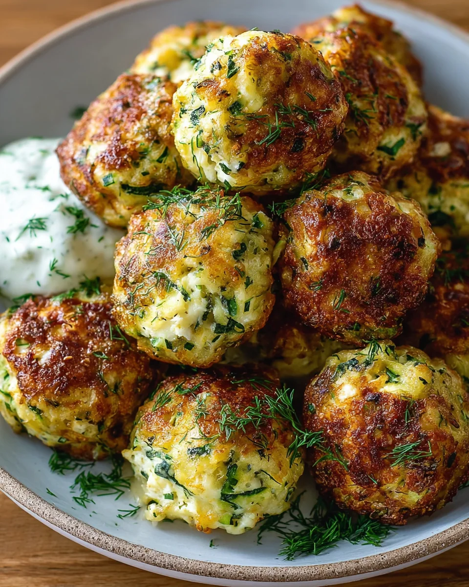 Knusprige Zucchini Feta Bällchen aus dem Ofen – lecker & gesund! image 2