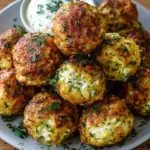 Knusprige Zucchini Feta Bällchen aus dem Ofen – lecker & gesund!
