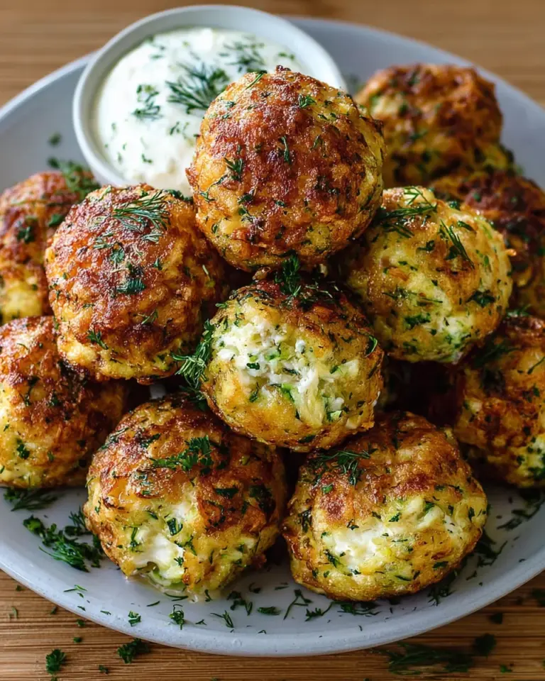 Knusprige Zucchini Feta Bällchen aus dem Ofen – lecker & gesund!