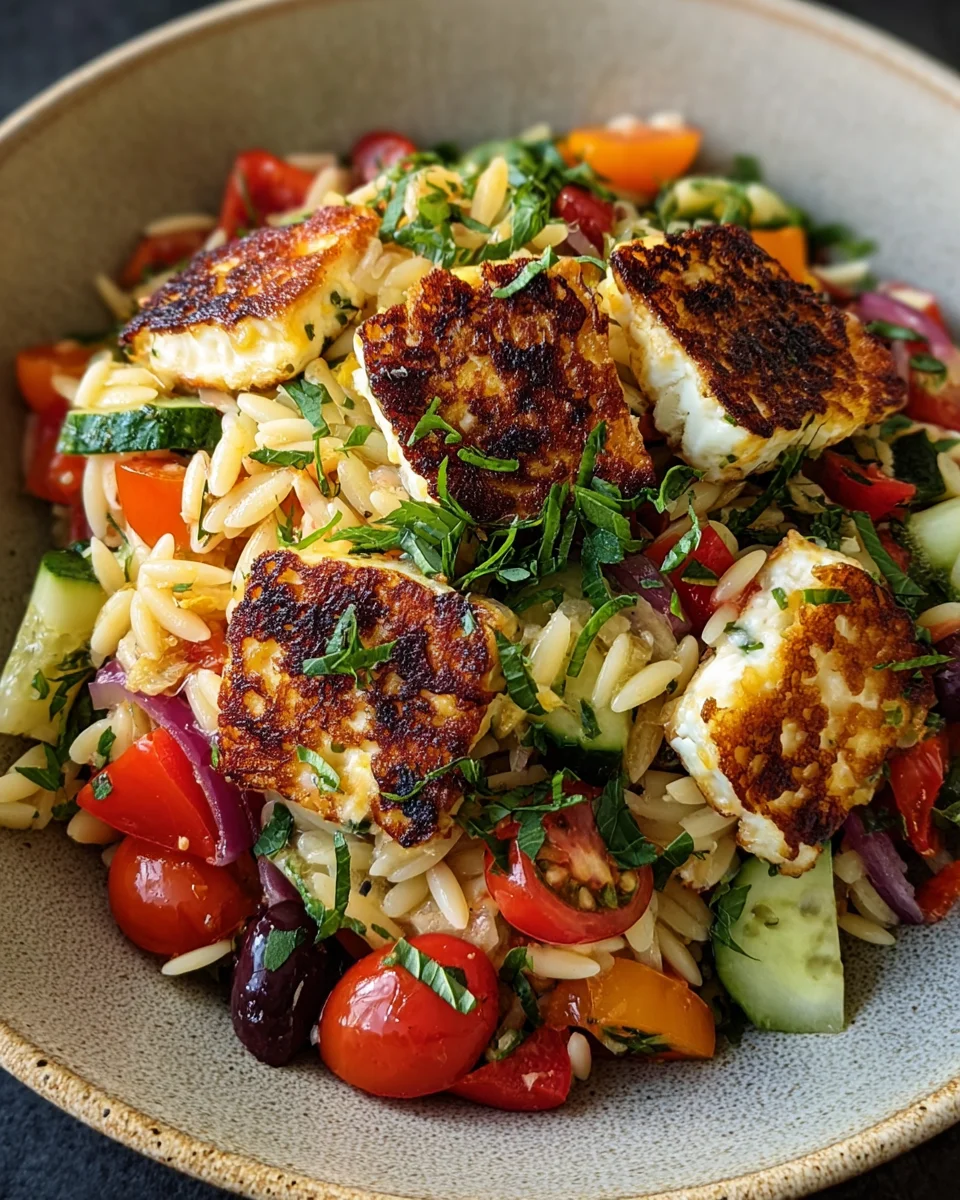 Kritharaki-Salat mit Halloumi-Croutons image 2