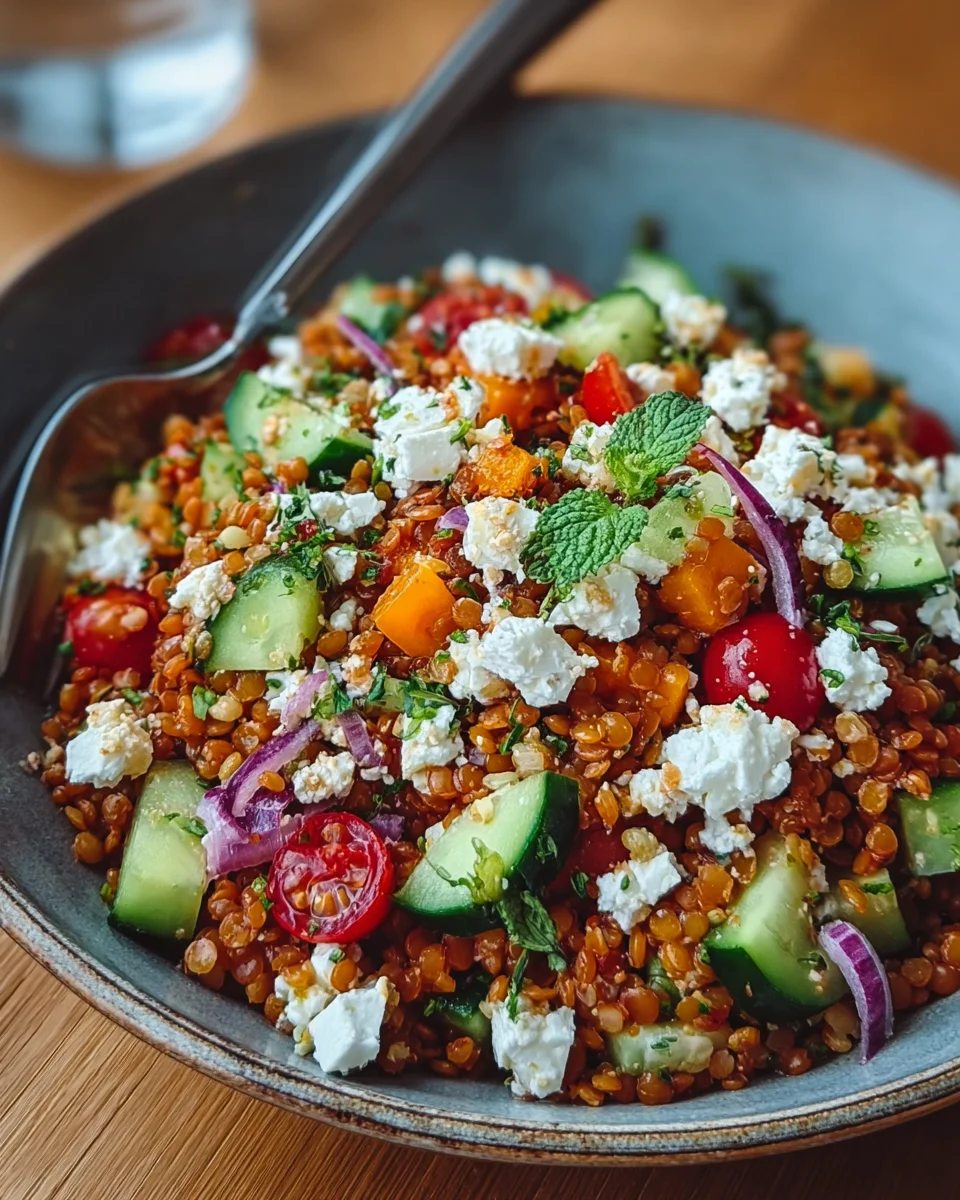 Orientalischer Rote Linsensalat mit Feta einfach genießen! image 2