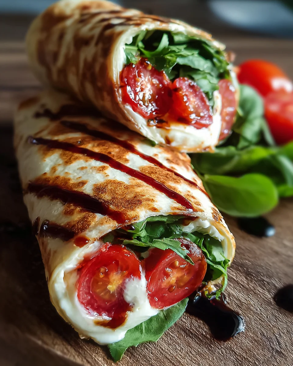 Vegetarischer Wrap mit Tomate und Mozzarella image 2