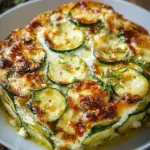 Zucchini Auflauf mit Hüttenkäse einfach und gesund
