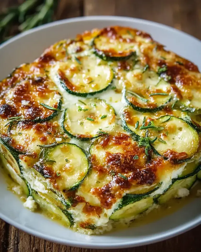 Zucchini Auflauf mit Hüttenkäse einfach und gesund